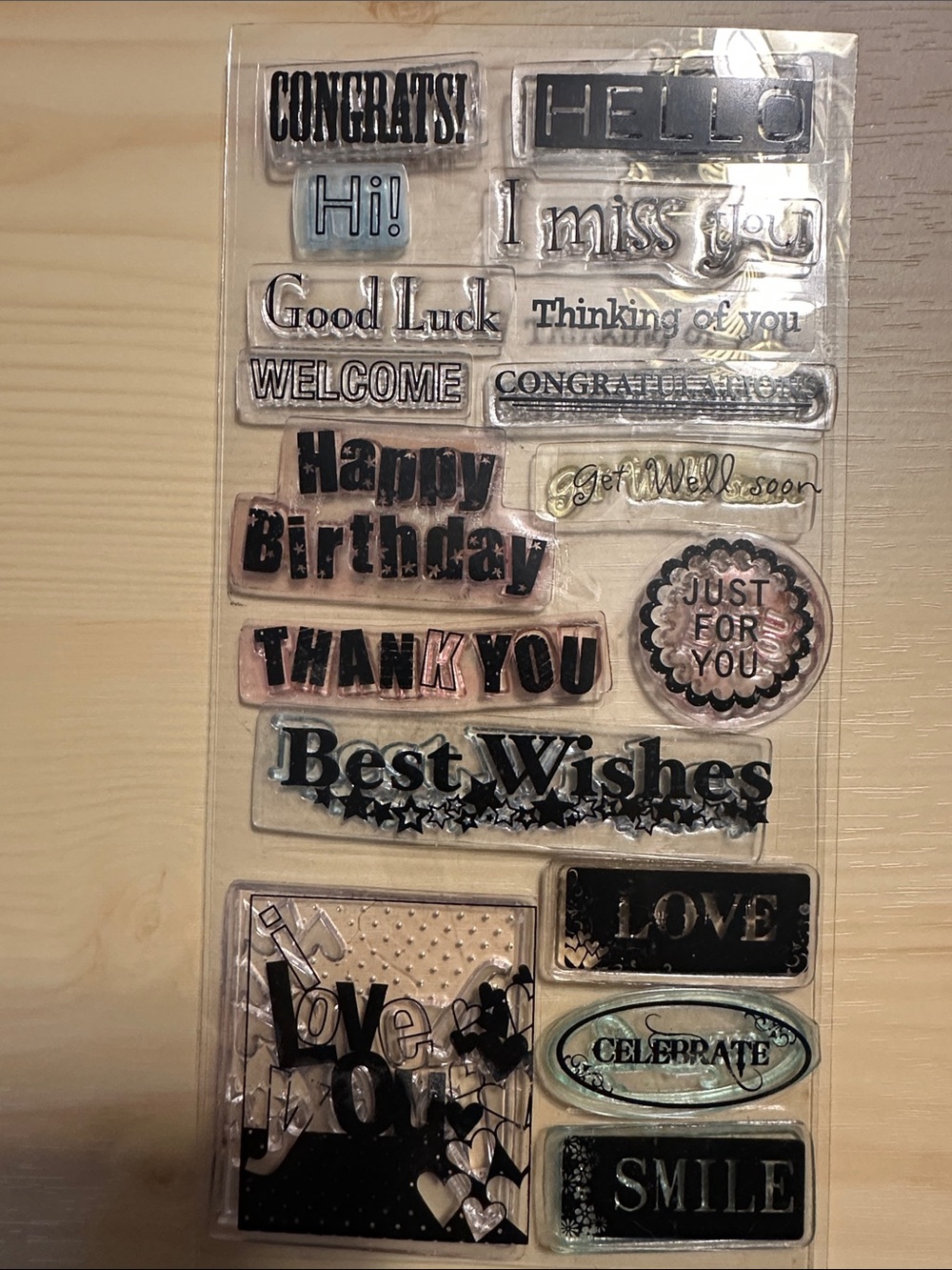 Clear Sentiment Stamp Set